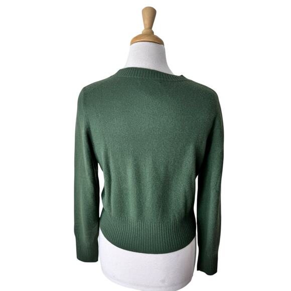 J. CREW 100% Cashmere shrunken crewneck sweater Cropped Fit Style BG654 Medium - Picture 2 of 9